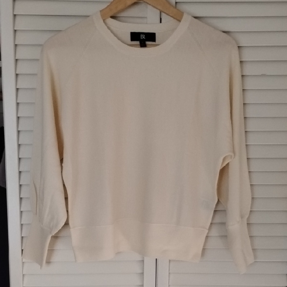Banana Republic Petite Merino Wool Sweater - Cream
